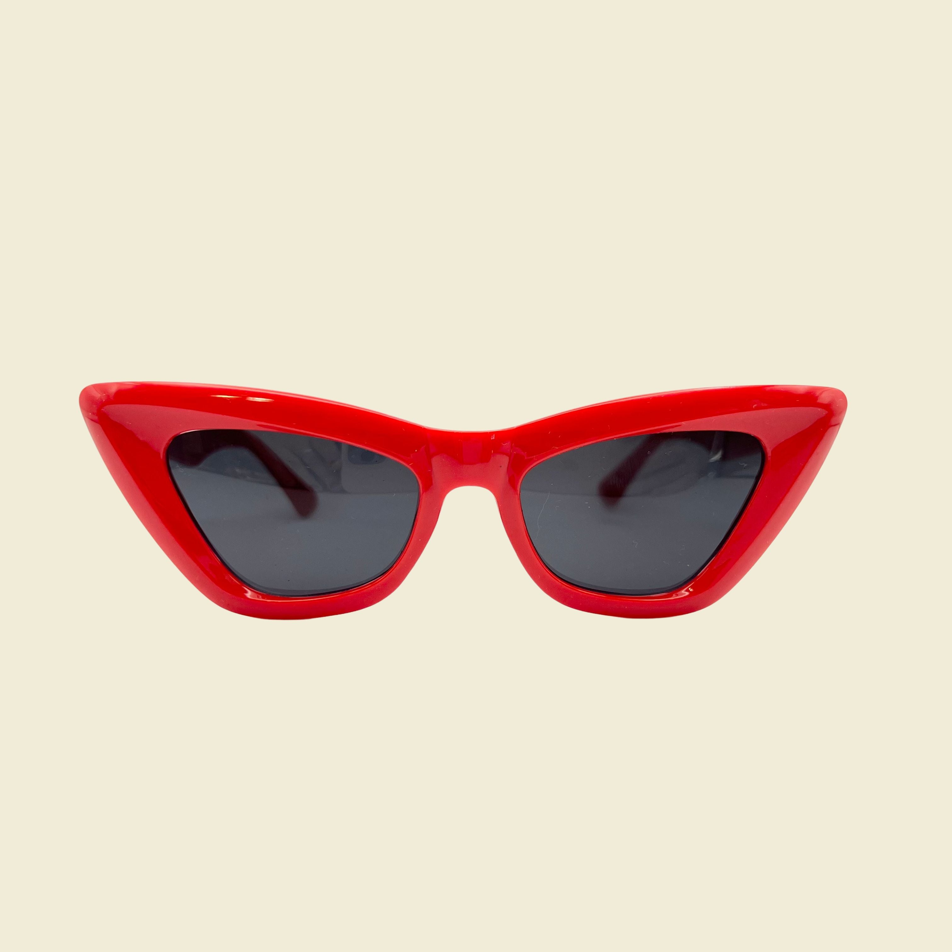 Red Cat-Eye Sunglasses 100% UV Sunglasses - NWT - Dark Lense - Red Frame Night Ease™ Cat Eye Red Lens Glasses for Sleep - Black | Gloojo main image 3