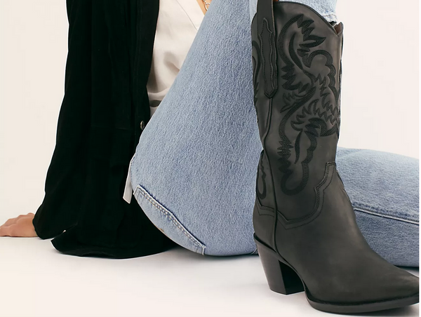 CLAIRE - BLACK WESTERN BOOTS