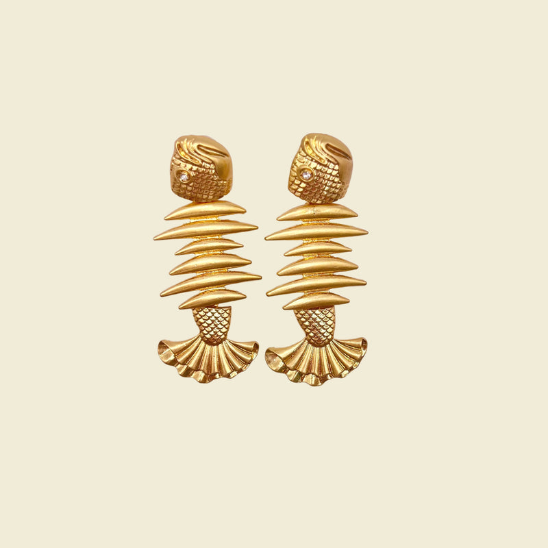 Kristen Gold Fish Earrings