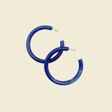 Erin Acyrlic Hoop Earring in Cobalt Blue