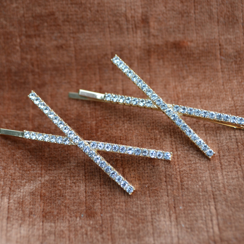 Rubin Gold Hair Pins Set of 2