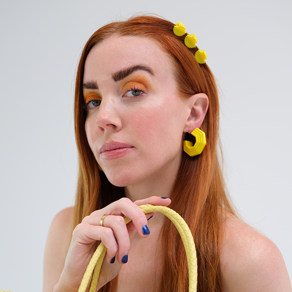 Florescu Earrings in Neon Yellow